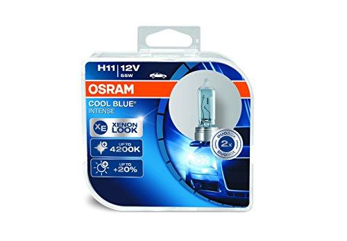 COOL BLUE INTENSE H11 de OSRAM, lámpara para faros halógena, 64211CBI-HCB, automóvil de 12 V, caja doble (2 unidades)