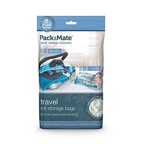 Packmate ® - 4 Bolsas enrollables para almacenaje comprimido - para Vacaciones, Viajes, Maletas Grandes y Mochilas