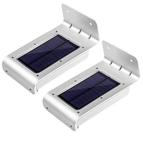 LE 2 Paneles LED Solares con Sensor de Movimiento, IP65, Luz Nocturna
