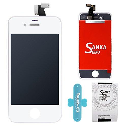 SANKA LCD Pantalla Táctil con Marco de Digitalización Asamblea Pantalla de Recambio para iPhone 4S - Blanco