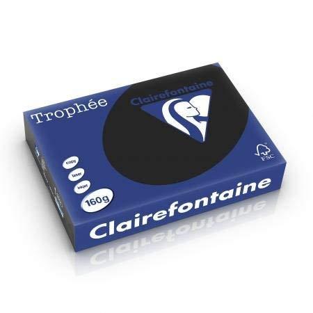 Papier Clairefontaine Trophee - Papel (A4, 160 g/m2, 50 hojas), color negro