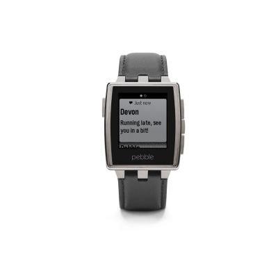 Pebble Steel 22mm - Smartwatch (Bluetooth, ARM Cortex-M3, pantalla 1.26"), color plateado