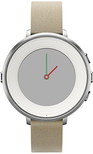 Pebble Time Round - Smartwatch (14 mm, 1.25", Bluetooth, Li-ion), color plateado/stone