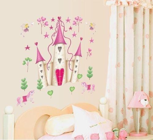 Wall Stickers Art Large Princess Fairy Castle Wall Stickers Wall Decals Kids Bedroom Nursery by Fashion Wall Art