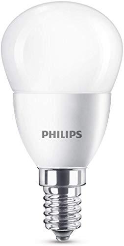 Philips Lighting Bombilla Gota Vela LED de luz cálida, 5,5 W/40 W, Casquillo E14, 5.5 W, Blanco, Pack de 1