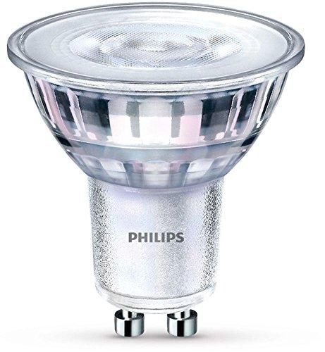 Philips Bombilla LED GU10, 4.5 W Equivalente a 35 W, Blanco Cálido, WarmGlow Regulable, Pack de 1