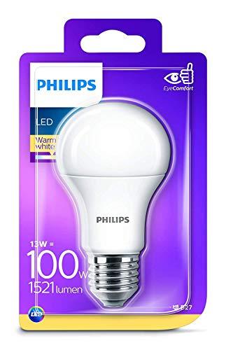Philips Bombilla LED estándar E27, luz blanca cálida 100 W, 1521 lm