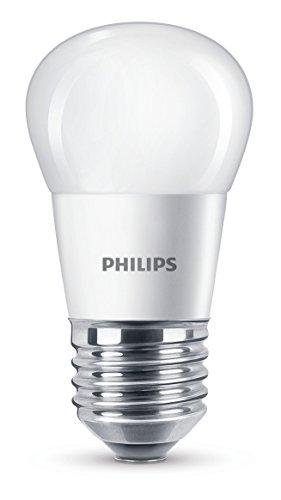 Philips bombilla LED esférica, 5,5 W equivalentes a 40 W, en incandescencia, E27, luz blanca cálida
