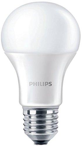 Philips bombilla LED estándar mate casquillo gordo E27, 10 W equivalentes a 75 W en incandescencia, 1055 lúmenes, luz blanca fría