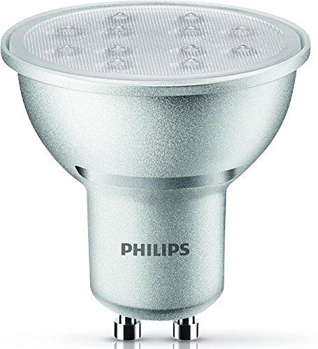 Philips 8718696483848 Foco LED de luz cálida, 5,5 W, casquillo GU10, regulable 5.5 W, Blanco, Pack de 1