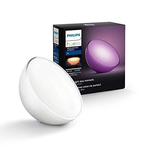 Philips Hue Go - Lámpara de mesa LED con conexión inalámbrica, iluminación inteligente, luces que cambian de color, compatible con Apple HomeKit y Google Home