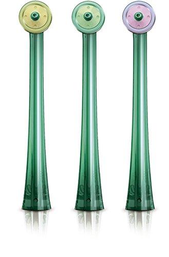 Philips HX8013/26 - Paquete de 3 cabezales de irrigador dental, color verde