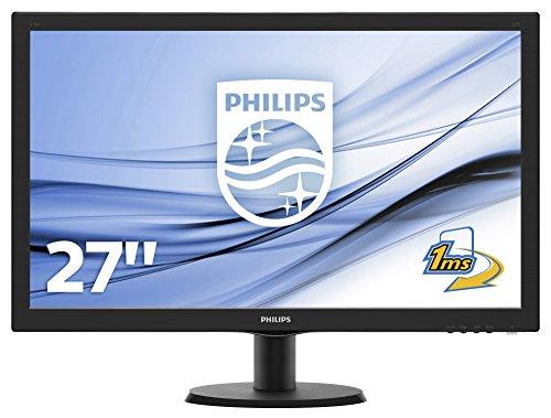 Philips 273V5LHSB/00 - Monitor de 27" (Full HD 1920x1080 pixels, VESA, 1ms, FlickerFree, VGA, Conexión HDMI)