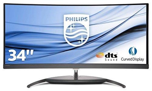 Philips Monitores BDM3490UC/00 - Monitor de 34" (resolución 3440 x 1440 Pixels, tecnología WLED, Contraste 1000:1, 5 ms, HDMI), Color Negro