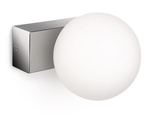 Philips myBathroom Drops - Aplique para baño en cristal y metal bombilla de bajo consumo incluida de 42 W equivalente a una de 60 W en incandescencia