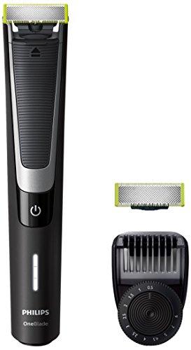 Philips OneBlade Pro QP6510/60 - Pack de Recortador de Barba con Peine de Precisión de 12 Longitudes y Cuchilla Adicional, Recorta, Perfila y Afeita, Recargable