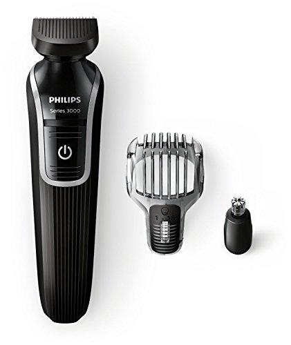 Philips QG3320/15 - Recortador de barba y precisión 3 en 1, color negro, batería