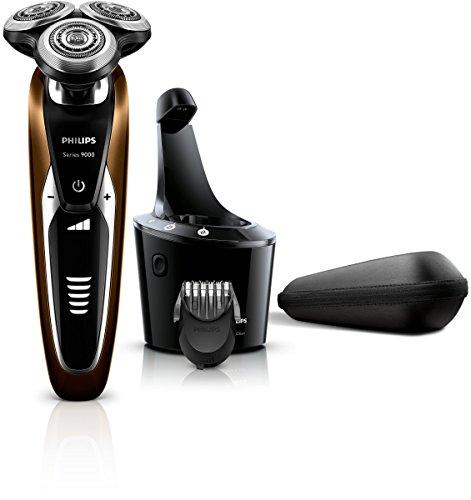 Philips S9511/31 - Afeitadora eléctrica, uso en seco y húmedo, con barbero y bolsa de viaje, color marrón y negro