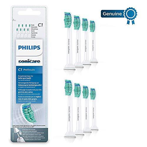 Philips Sonicare HX6018 - Paquete de 8 cabezales de repuesto para cepillo de dientes eléctrico, color blanco