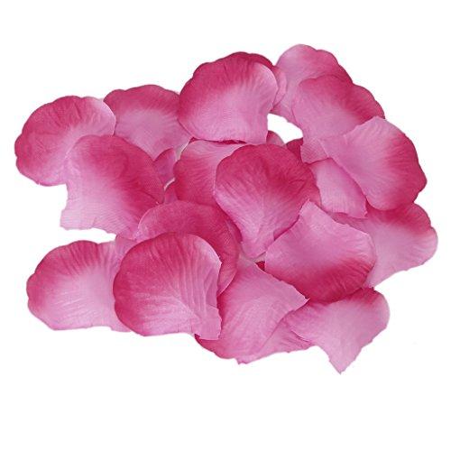 100 Piezas De Tela Artificial Pétalos De Rosa Decoración De La Boda Flores-graduales De Color Rosa Oscuro