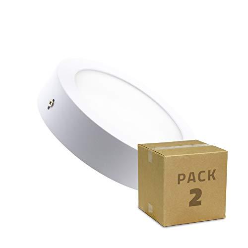 Pack Plafones LED Circular 18W (2 un) Blanco Frío 6000K-6500K