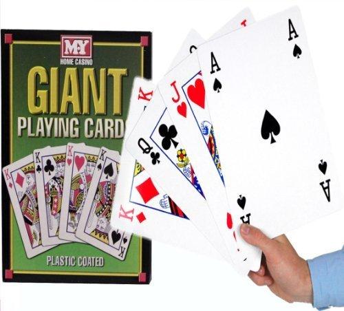A4 Giant Jumbo Plastic Coated Playing Cards Deck 28 cm Outdoor Garden Family Party BBQ Game by MY