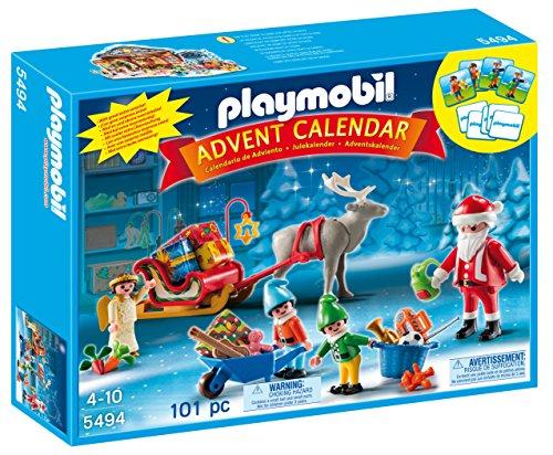PLAYMOBIL - Calendario de Adviento Calendario de Navidad con Papá Noel Playsets de Figuras de jugete, Color Multicolor (5494)