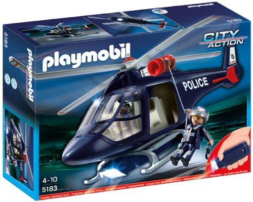 PLAYMOBIL Policía - Helicóptero de policía, Juguete Educativo, Multicolor, 35 x 10 x 25 cm, (5183)
