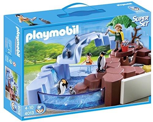 PLAYMOBIL Supersets Zoo: Set Piscina pingüinos, Playsets de Figuras de Juguete, Multicolor, 35 x 7,5 x 25 cm, (4013)
