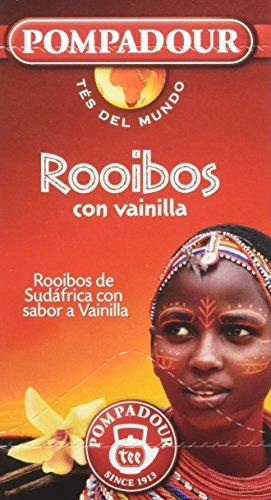 Pompadour Té del Mundo Rooibos Vainilla - Pack de 5 (100 bolsitas)