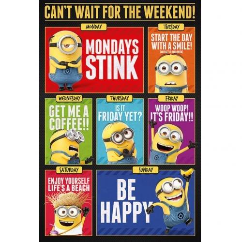 Pyramid International Can't Wait for The Weekend Despicable Me 3" Maxi Póster, Plástico/Vidrio, 61 x 91,5 x 1,3 cm
