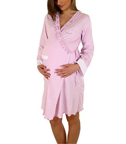 Premamy - Bata para Maternidad, Modelo de Frente Abierto, Jersey algodón, pre-Post-Parto