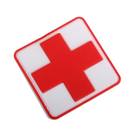 Pvc De Primeros Auxilios Al Aire Libre De La Cruz Roja Parche Insignia Cierre De Bucle Gancho