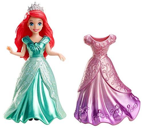 Disney Princesas Muñeca, miniprincesa Ariel con Vestido magiclip (Mattel X9406)