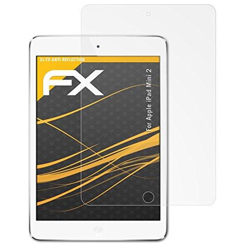 atFoliX Película Protectora para Apple iPad Mini 2 Lámina Protectora de Pantalla, antirreflejos y amortiguadores FX Protector Película (2X)