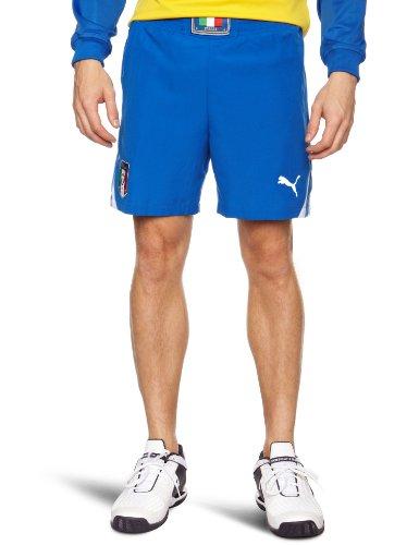 PUMA Italia - Pantalones de fútbol para Hombre, Color Blanco/Azul