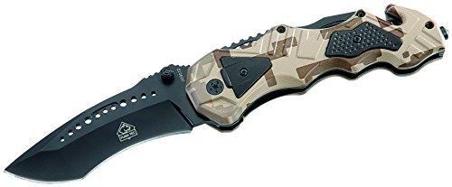 Puma Tec - Cuchillo de Rescate rompecristales Longitud Abierto: 21.5 cm Cuchillo, Gris, M