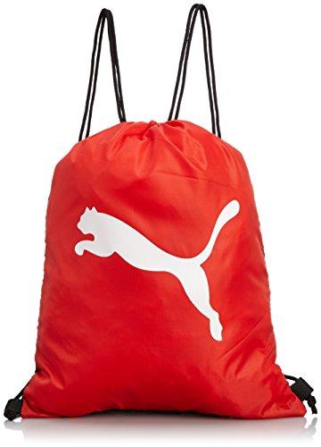 Puma Turnbeutel Pro Training Gym Sack - Bolsa para balones de fútbol, multicolor (black/puma red/white),  38 x 48 x 0.5 cm, 1.0 l
