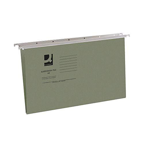 Q-Connect Suspension File - Paquete de 50 carpetas colgantes, gris