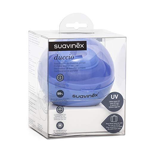 Suavinex 400817 Esterilizador de Chupetes Portátil de Luz Uv, Azul, 0.25 kg