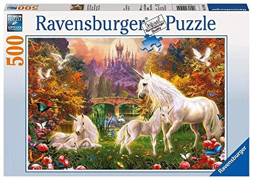 Ravensburger- Betoverende eenhoorns Puzzle 500 Piezas, (1)