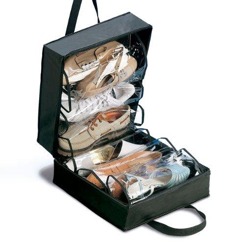 Rayen 6337 - Maleta para guardar y ordenar zapatos, 35 x 32 x 17 cm, color negro