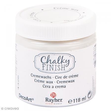 Rayher Chalky Finish Cera en Crema, incoloro, Bote 118ml