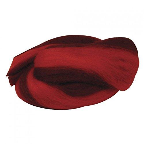 RAYHER - 5366100 - Merino-Tops, Multicolor, en Cinta, 21 Mic, SB-diseño. 50 G, Tonos Rojo