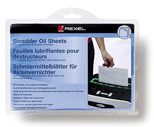 Rexel - Hojas de aceite lubricante para destructoras de papel 6 unidad