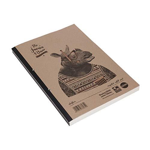 Rhino RHDFMR-2 - Cuaderno (papel reciclado, A4, 320 páginas), diseño Save The Rhino