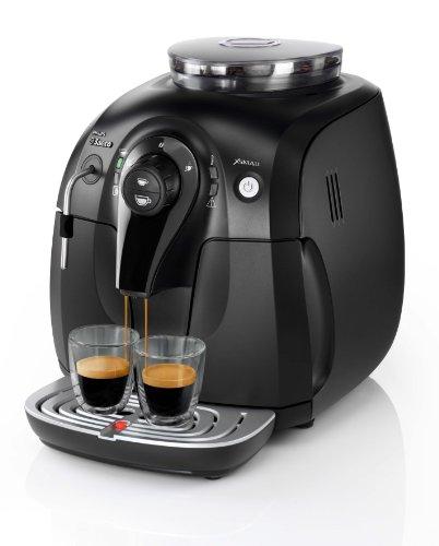 Philips Saeco Cafetera Saeco Xsmall espresso automática, 1400 W, 1 Liter, Acero Inoxidable, negro