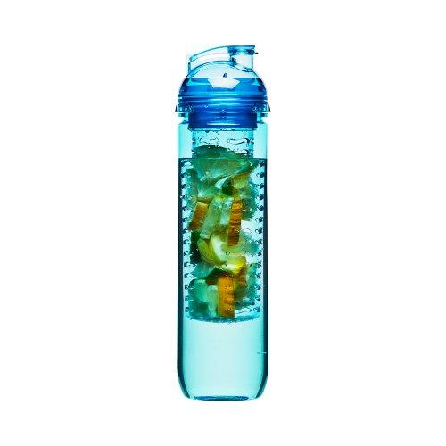 Sagaform - Botella, con depósito para fruta, color azul