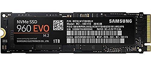 Samsung 960 EVO NVMe M.2  - Disco duro sólido de 1 TB (Samsung V-NAND, PCI Express 3.0 x4, NVMe, AES 256-bit, 0 - 70 °C)