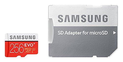 Samsung EVO Plus, Tarjeta de Memoria MicroSD de 256 GB con Adaptador SD (Velocidad de Lectura hasta 95 MB/s, Class 10, Resistente al Agua)
